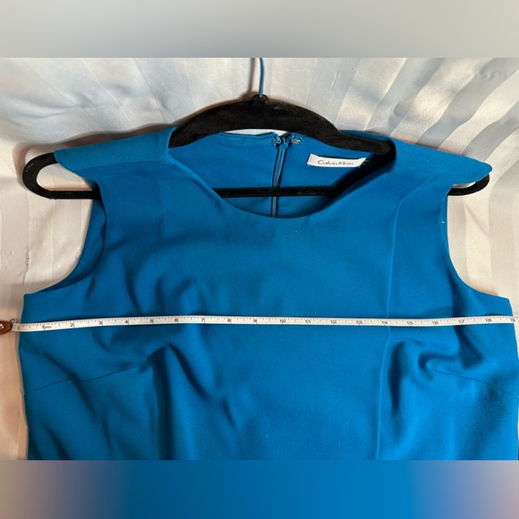 Gorgeous Calvin Klein Sleeveless Blue Sheath Dress - Picture 6 of 8